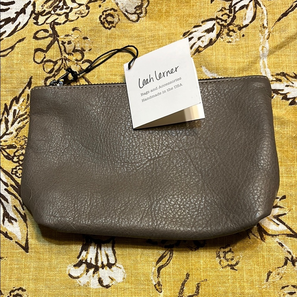 Leah Lerner Tan Leather Pouch